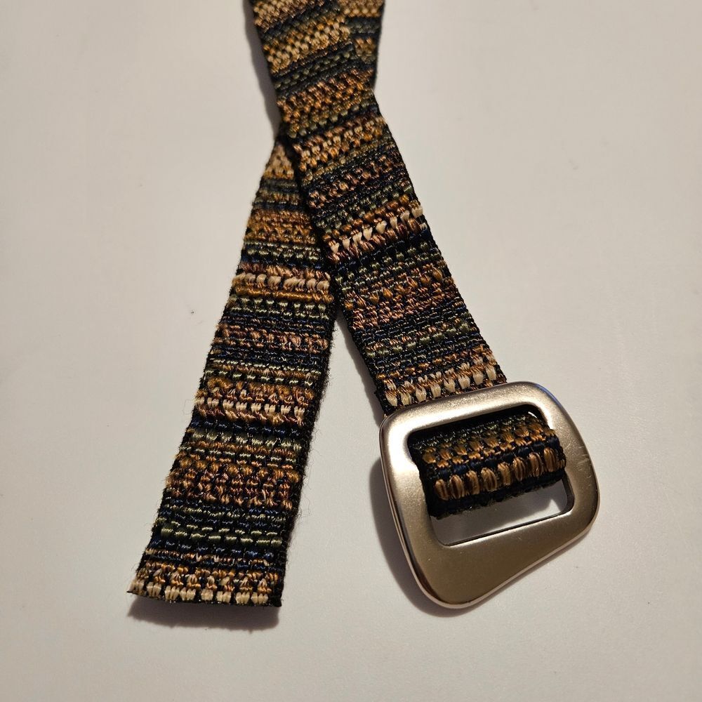 Bison Fabric Unisex Woven Belt - Multicolor Waist 34"-38"